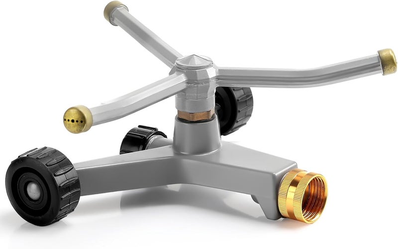 Tiangrid Metal Rotary Lawn Sprinkler 3 Arm Heavy Duty 360 Degree Automatic Revolving Water Sprinkler - Image 1