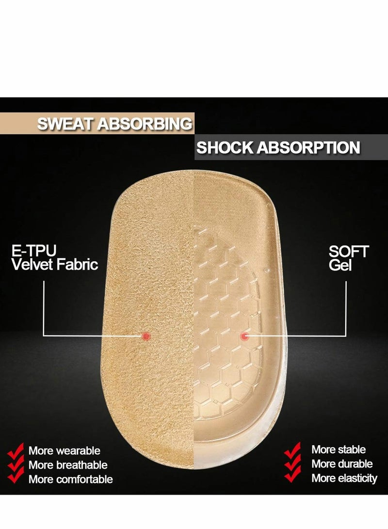 Invisible Gel Height Increase Insoles - 2 Pairs with Shock Absorption, 3 Adjustable Heights for Men & Women - Image 4