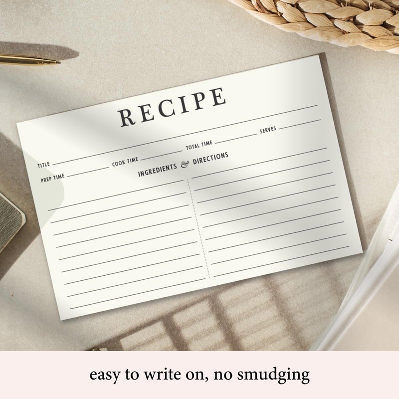Neatz Classic Recipe Cards, 4x6 Inches, 50 Count, Double Sided. Thick Card Stock. Perfect for Recipe Box & Binder - Image 3