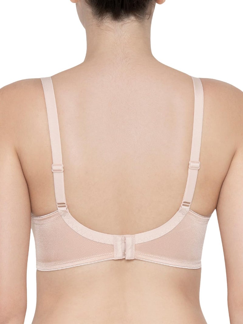 Triumph Minimizer Bra for Women Non Wired Non Padded Full Coverage Soft Breathable Fabric High Support Bust Minimizing Effect Comfortable Everyday Bra Neutral Beige 34F Pack of 1 - Image 3