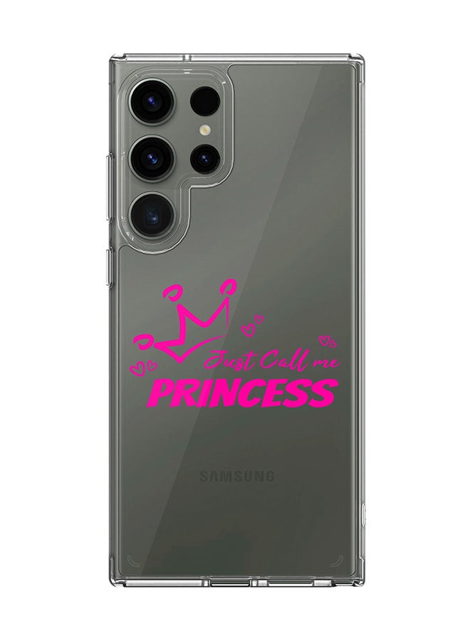 Stylizedd Classic Clear Case for Samsung Galaxy S24 Ultra , Hybrid Soft Case Flexible Edges Anti Drop TPU PC Gel Thin Transparent Cover - Just call me princess - Image 1