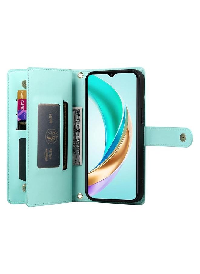 Zaboon Case For Honor X9c Global / Magic7 Lite Nine Card-slot Zipper Wallet Bag Leather Phone Case  - Image 3