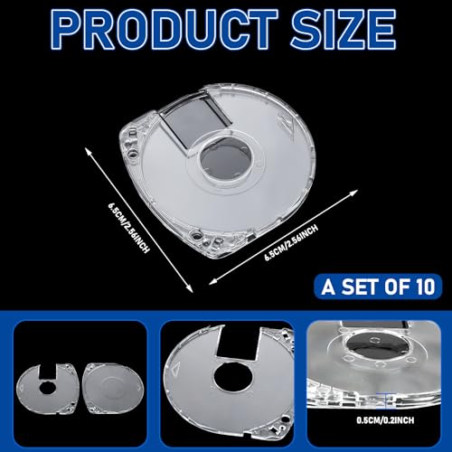 Copkim 10-Pack DVD/CD Case - Clear 5mm Disc Storage Shells for PSP 1000, 2000, 3000 - Image 2