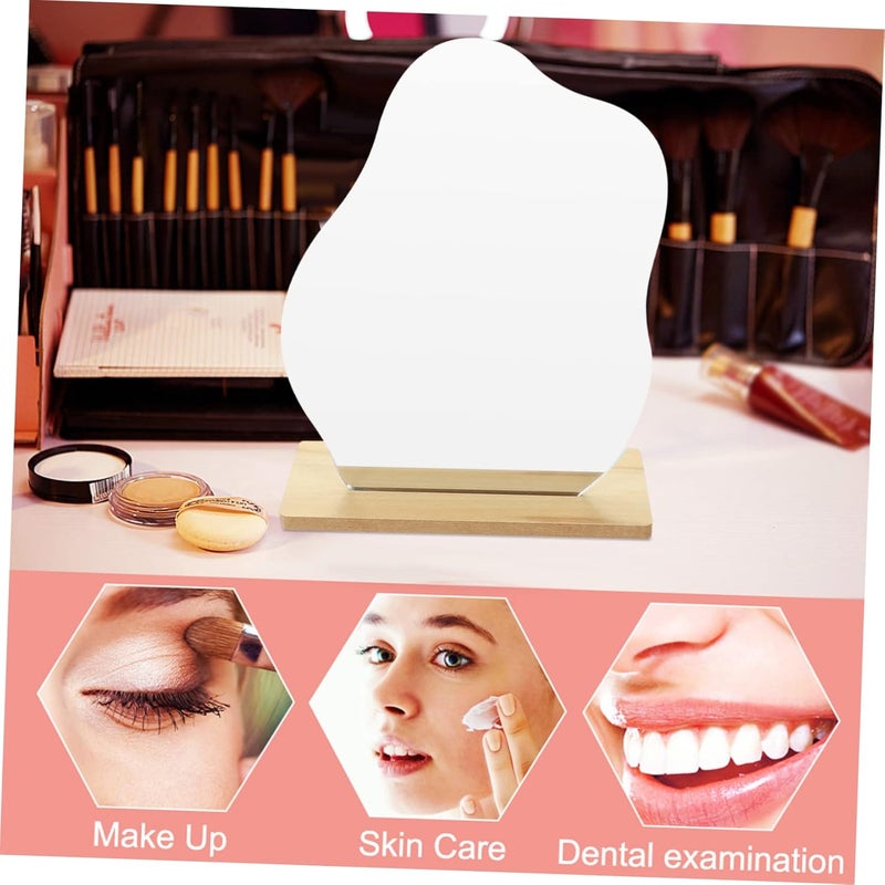 Portable Makeup Mirror Stand Movable Vanity Mirror Aesthetic Desk Decor - Image 2