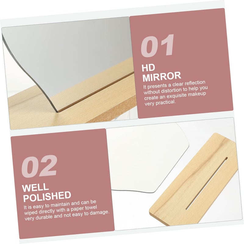 Portable Makeup Mirror Stand Movable Vanity Mirror Aesthetic Desk Decor - Image 4