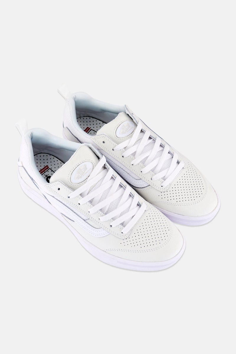 VANS Men Zahba Lace Up Skateboarding Shoes, White - Image 4
