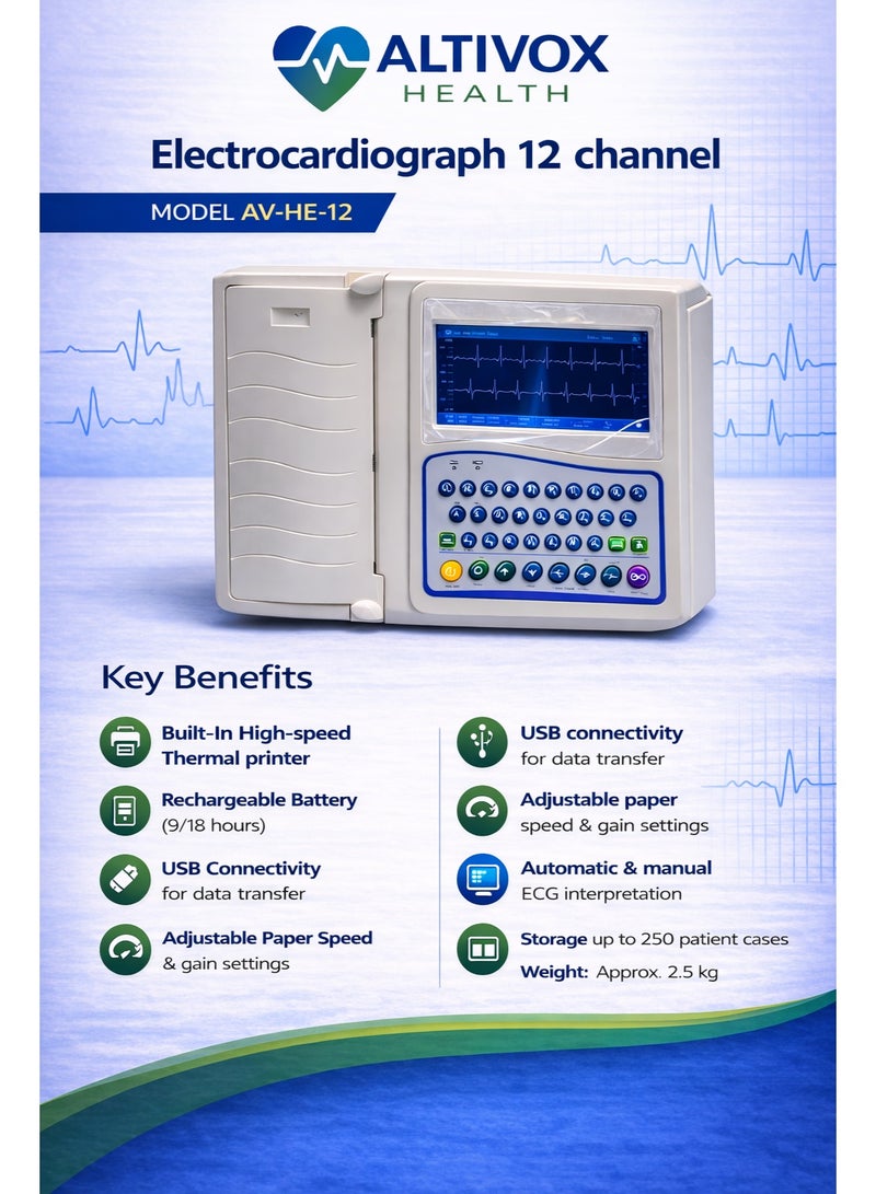 Altivox Electrocardiograph 12 Channel - Image 2