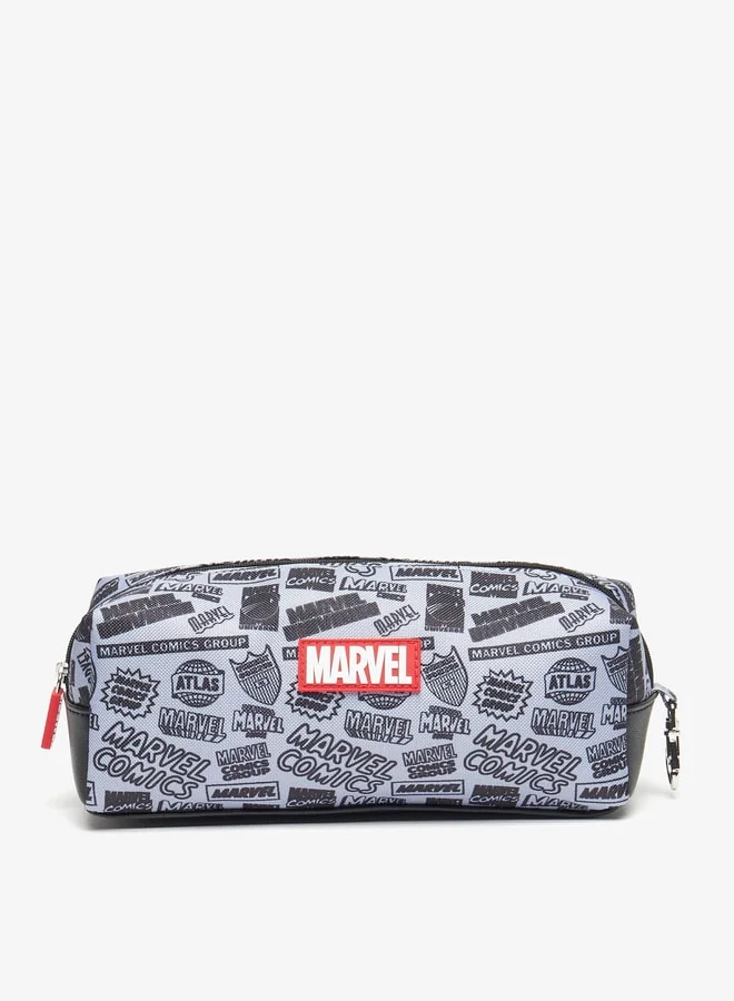 مارفل Marvel All-Over Print Backpack with Adjustable Shoulder Straps and Pencil Pouch - 48x35x12 cm