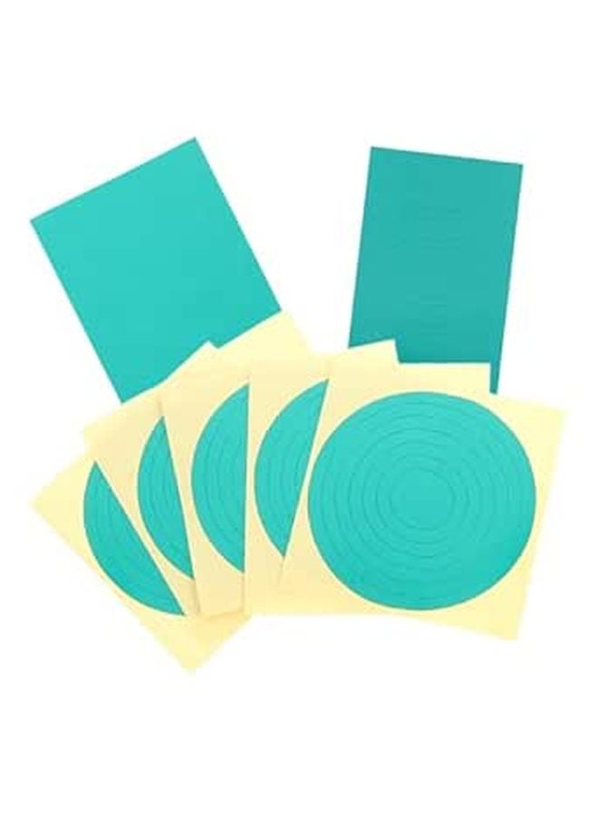 Green Reflective Waterproof Gauge Stickers 5Cm Full Half Quarter Round Industrial Labels - Image 1