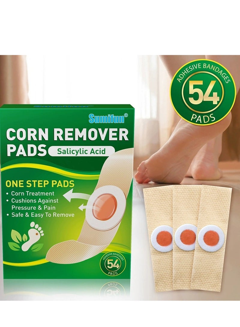 سوميفون علاج إزالة مسامير القدم وتخفيف آلام مسامير القدم والعناية بالقدم، ضمادات قدم لإزالة الثآليل الأخمصية بقوة قصوى بخطوة واحدة، 54 قطعة - Image 1