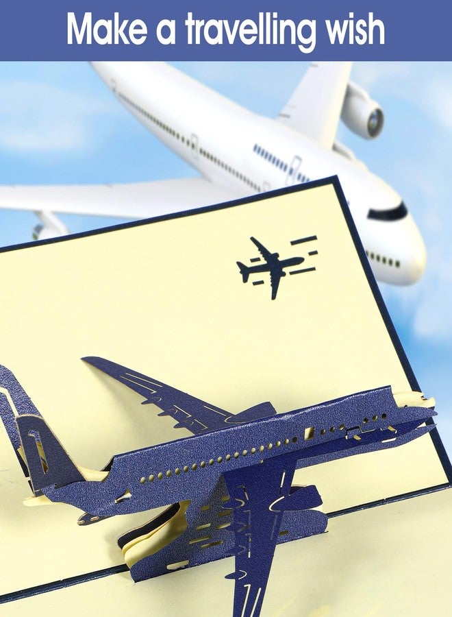 Andibro Airplane Pop Up Greeting Card, 3D Jet Aircraft Birthday Graduation Congratulations Card with Envelope Graduation Gift for All Occasions - Image 4