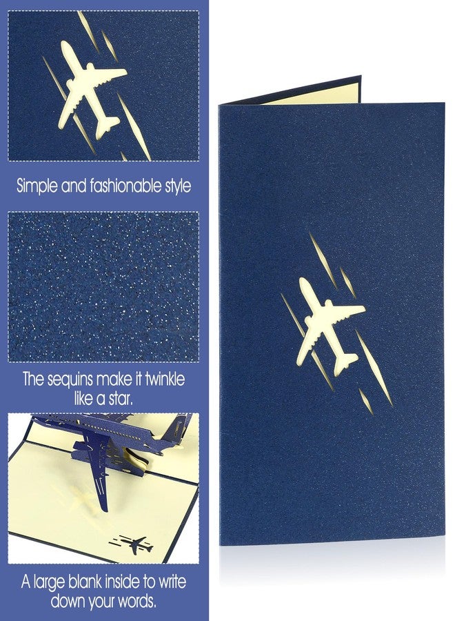 Andibro Airplane Pop Up Greeting Card, 3D Jet Aircraft Birthday Graduation Congratulations Card with Envelope Graduation Gift for All Occasions - Image 3