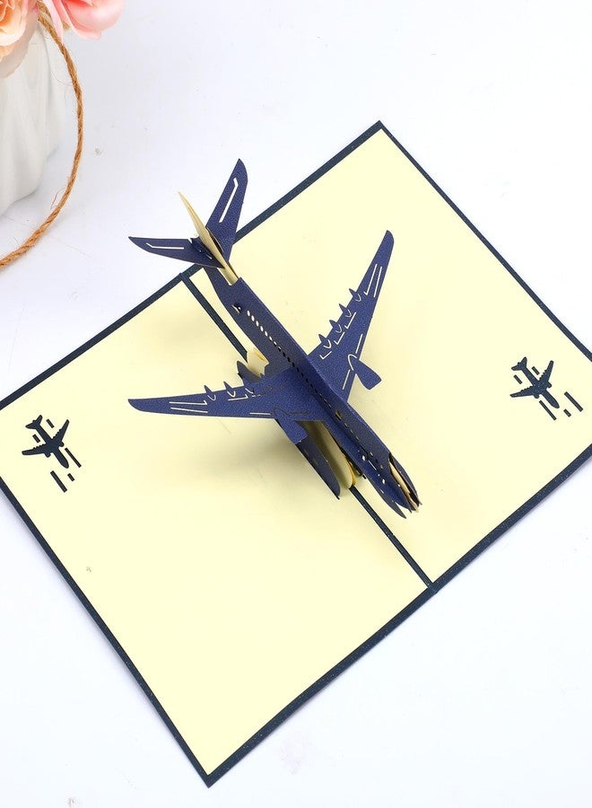 Andibro Airplane Pop Up Greeting Card, 3D Jet Aircraft Birthday Graduation Congratulations Card with Envelope Graduation Gift for All Occasions - Image 5