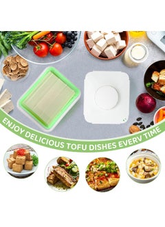 HASTHIP HASTHIP® Tofu Press Tofu Maker Tofu Shaper Drainer Food-Grade Fresh Tofu Mold Stainless Steel Spring-Loaded Tofu Press for Homemade Tofu Salad, Vegan Diet, 15.5x13.5x13.5cm  - Image 4