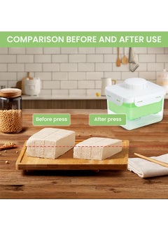 HASTHIP HASTHIP® Tofu Press Tofu Maker Tofu Shaper Drainer Food-Grade Fresh Tofu Mold Stainless Steel Spring-Loaded Tofu Press for Homemade Tofu Salad, Vegan Diet, 15.5x13.5x13.5cm  - Image 5