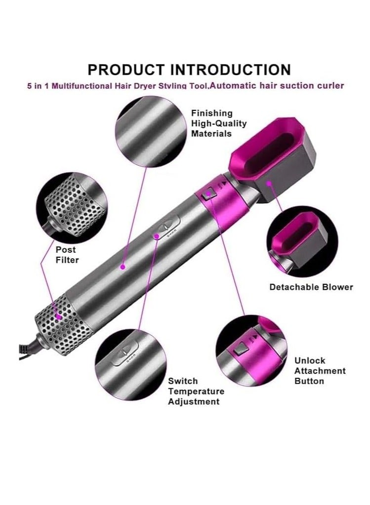 Generic 5 in 1 1000W Hair Styler with Hair Dryer, Straightener, Curler, Beauty Comb Brush (UK Plug)  - Image 2
