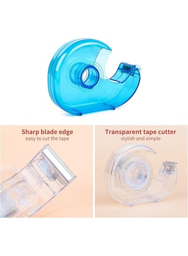 High Quality Clear Plastic Office/Home Tape Cutter with 8 Rolls - Easy and Convenient Cutter for All Types of Tape - Multiple Colors - Image 3
