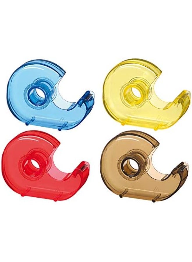 High Quality Clear Plastic Office/Home Tape Cutter with 8 Rolls - Easy and Convenient Cutter for All Types of Tape - Multiple Colors - Image 2