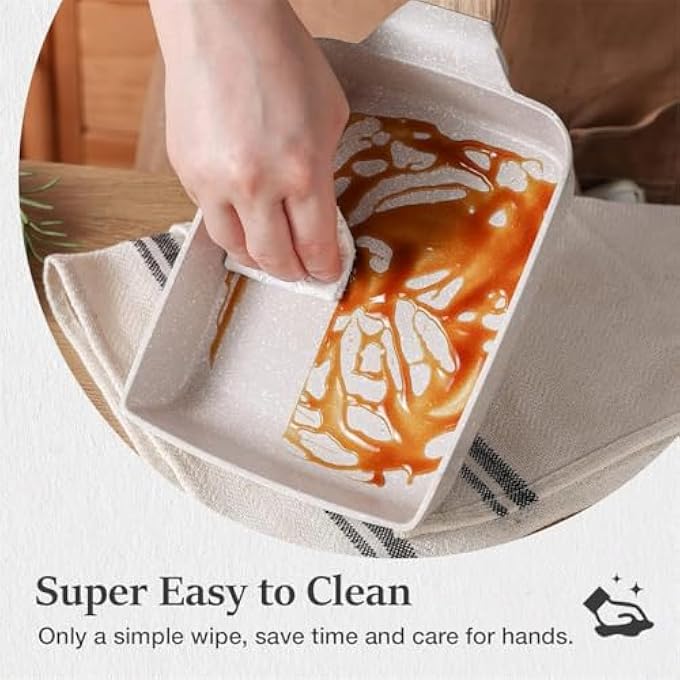 KWSLIN Non Stick Breakfast Frying Maker Small Omelette Skillet With Handle For Gas Stove Or Induction Cookware To Cook Omelets Pancakes Fish And Bacon Sandwiches Beige - Image 5