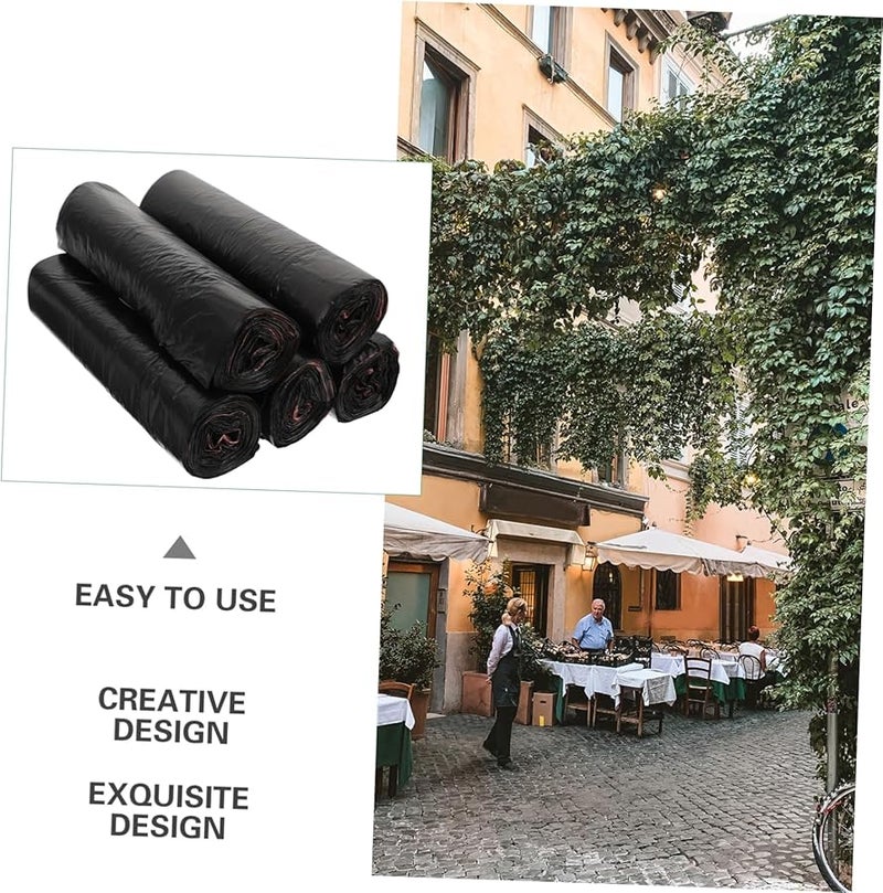 فاليكلود 75 كيس نفايات سميك بسحاب للاستخدام في المطبخ والمنزل والفندق باللون الأسود - Image 4