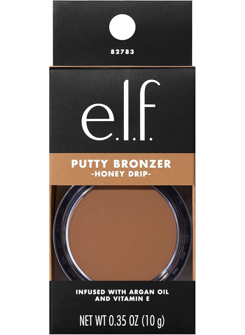 elf Putty Bronzer, Creamy & Highly Pigmented Formula, Creates a Long-Lasting Bronzed Glow, Infused with Argan Oil & Vitamin E, Honey Drip, 0.35 Oz (10g) - Image 2