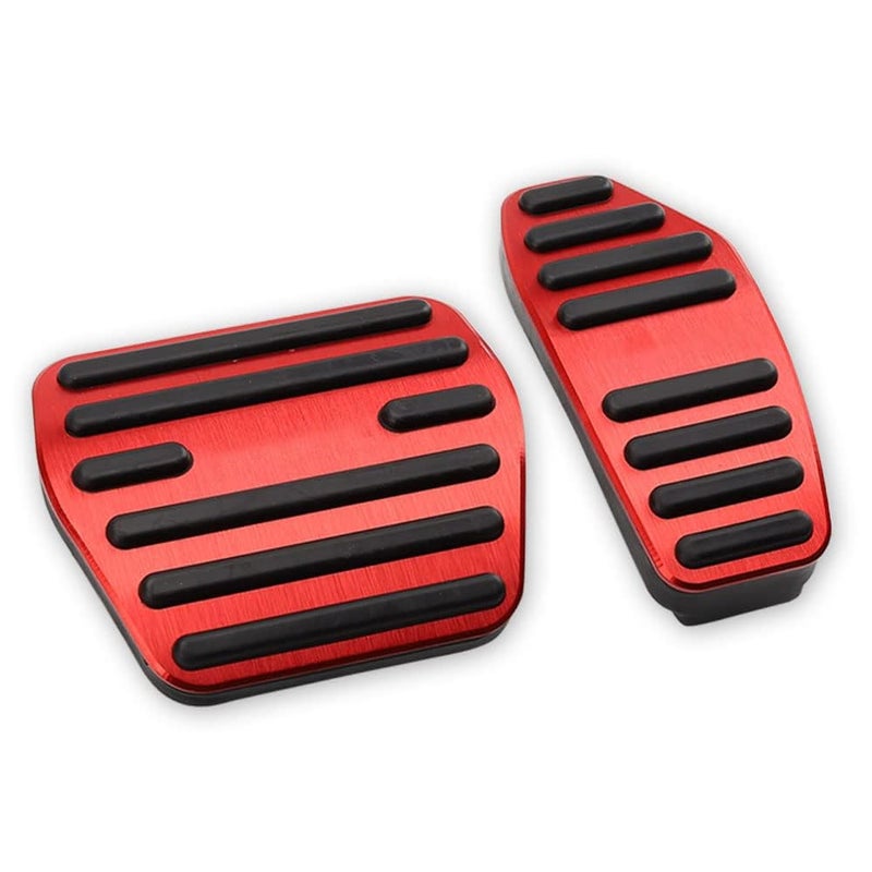 LEXLEYwith Rogue Logo 2PCS AntiSlip Aluminum Brake Gas Pedal PadsAuto No Drilling Accelerator Pedal Covers Only for Nissan 20142026 Rogue20172022 Rogue SportRED - Image 3