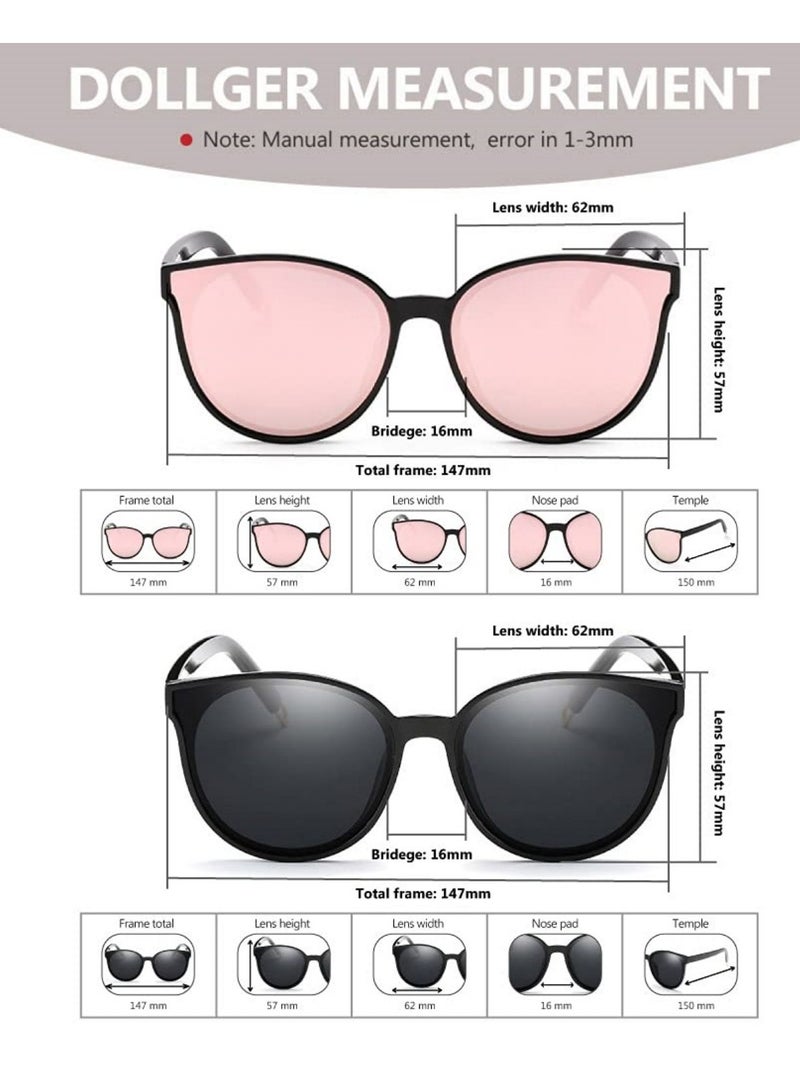 سيوسي نظارات شمسية كبيرة الحجم للنساء والرجال نظارات شمسية عصرية ذات إطار كبير ريترو نظارات شمسية بإطار كبير أسود - Image 4