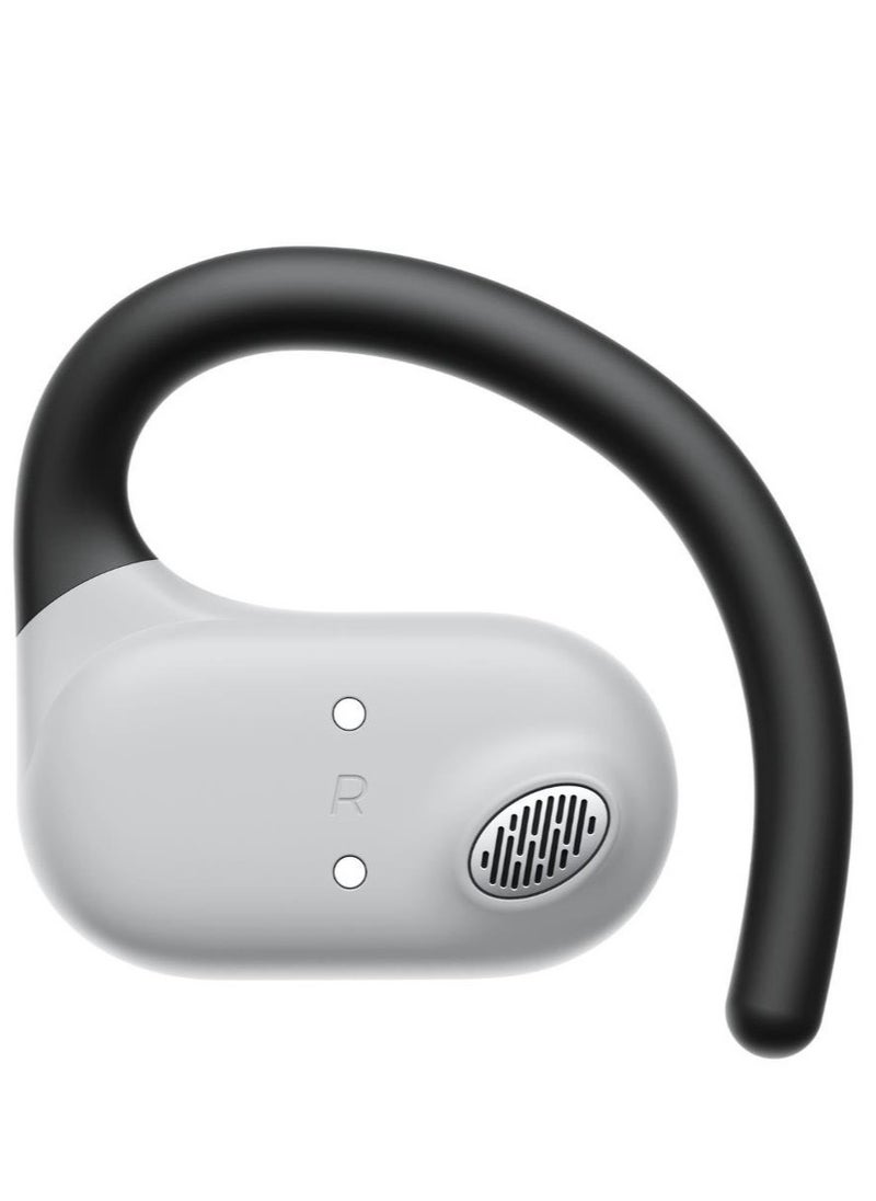 Open-Ear Wireless Earbuds with 64H Playtime, 8.5H Single Charge, Bluetooth 5.4, Dual ENC Mics for Clear Calls, 14.2mm Drivers, IPX5 Waterproof, Type-C Charging, Hall Switch Auto Pairing, Lightweight Secure Fit for Workouts, Travel, Music, and More (Grey/Black)