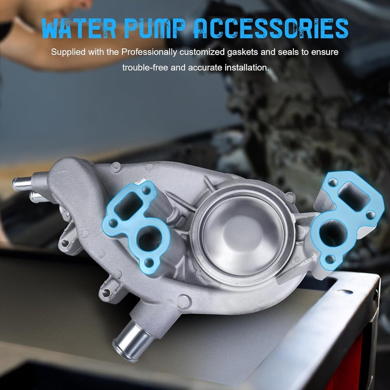 AUTOSTARSHIP AW5104 Engine Aluminum Water Pump for Chevy, GMC, Cadillac, Buick, Hummer, Isuzu V8 4.8/5.3/6.0L - Image 3