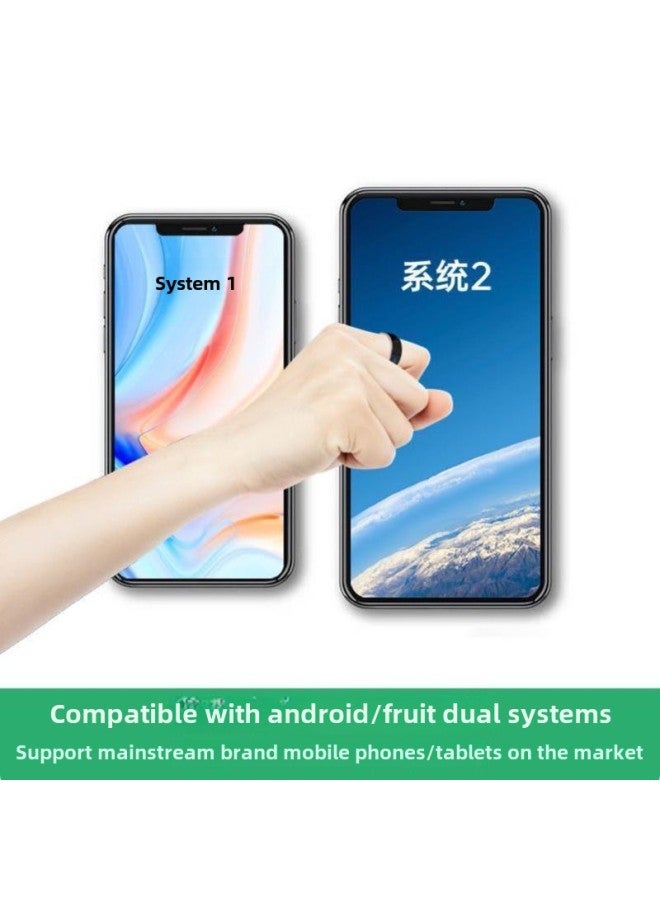 Mobile Phone Bluetooth Smart Remote Control Brush Video Remote Photo Novel Page Turning And Other Black Technology Lazy Remote Control Ring-Color:18 (circumference 60mm) 55-60kg - Technology Ring [like - Page Turn - Selfie - Novel]  - Image 4