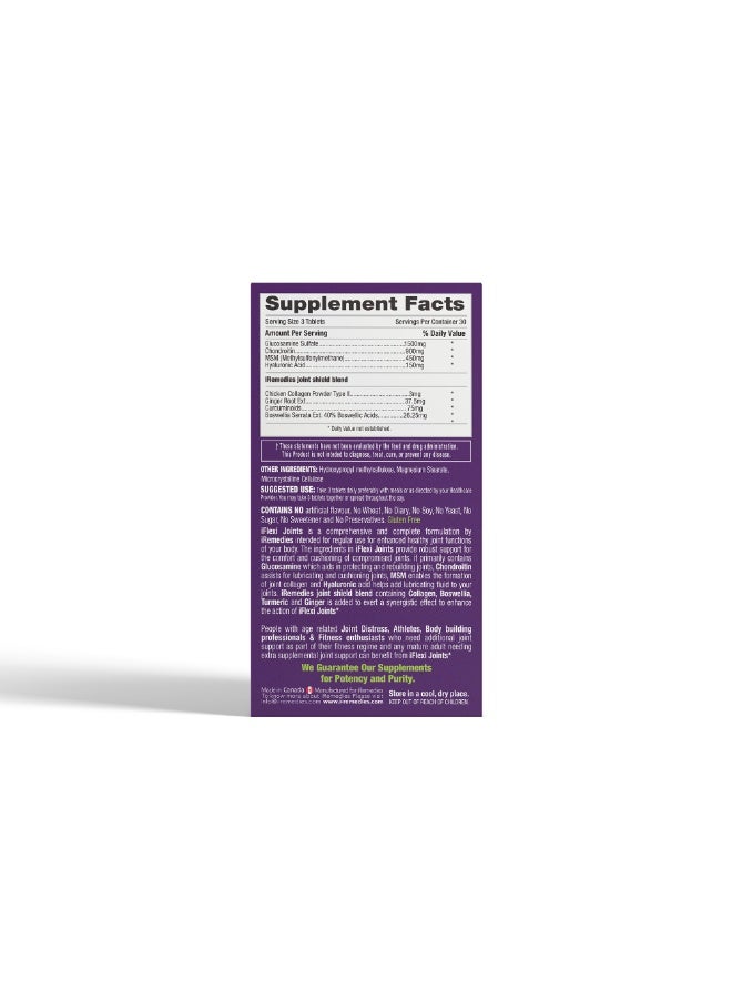 iRemedies iFlexi Joints – Joint Support Supplement with Glucosamine, Chondroitin, and MSM for Flexibility and Mobility – 90 Tablets - Image 4