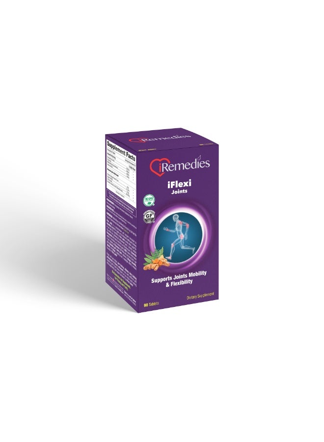 iRemedies iFlexi Joints – Joint Support Supplement with Glucosamine, Chondroitin, and MSM for Flexibility and Mobility – 90 Tablets - Image 2