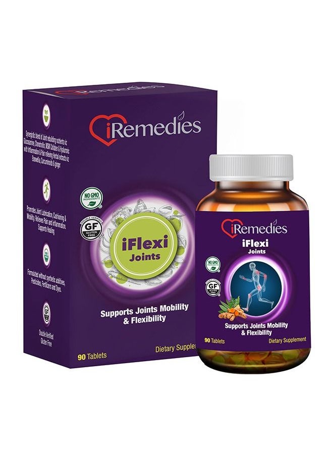 iRemedies - iRemedies iFlexi Joints – Joint Support Supplement with Glucosamine, Chondroitin, and MSM for Flexibility and Mobility – 90 Tablets - Image 1
