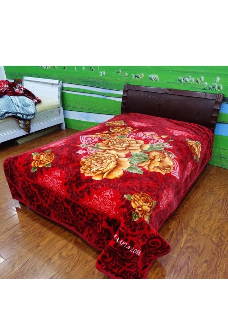 MAARYA LOVE 2 PLY SUPER SOFT EMBOSSED BLANKET - Image 1