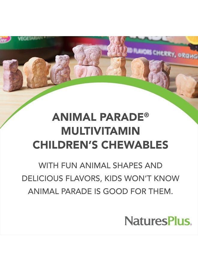 Nature's Plus ناتشرز بلس - حبوب متعددة الفيتامينات للأطفال بنكهة الكرز - 90 قرص على شكل حيوانات - تعزز الصحة والرفاهية - نباتي، خالي من الغلوتين - 45 حصة - Image 3