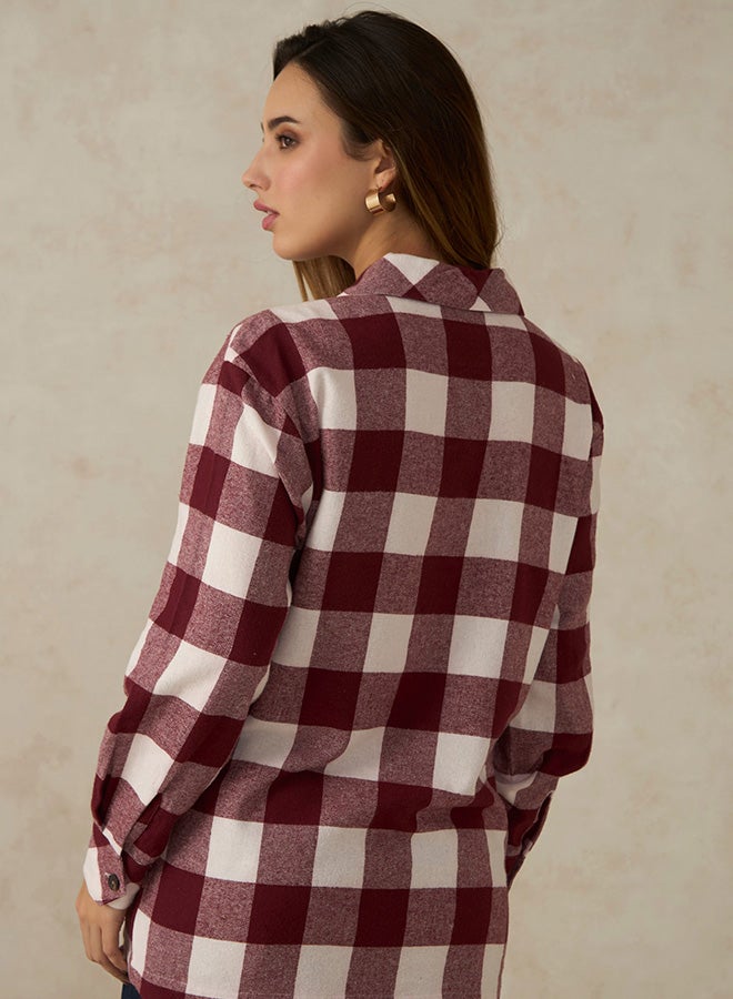 Virgio VIRGIO 100% Cotton Plaid Shacket  - Image 5