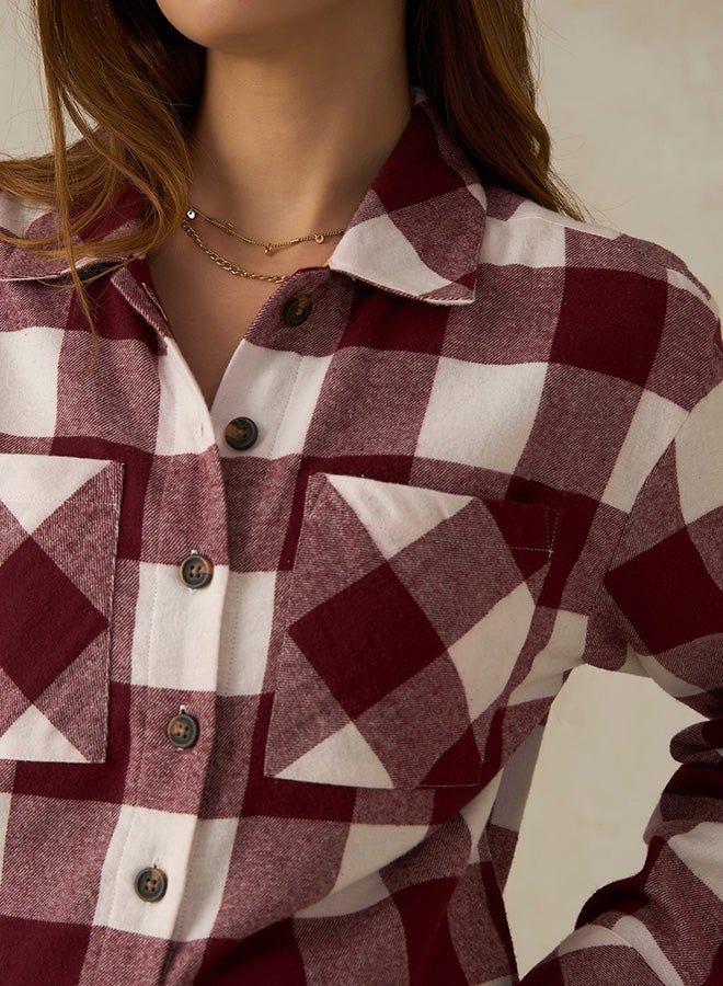 Virgio VIRGIO 100% Cotton Plaid Shacket  - Image 4