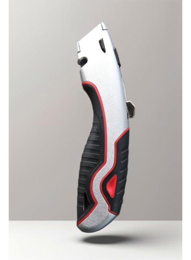 OSCO Metal Retractable Knife with 3 Blades - Image 1