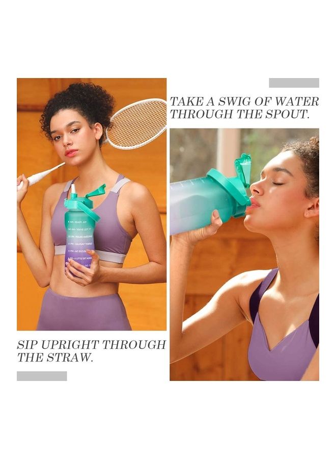 نيبمينينت Water Bottle With Time Marker Carry Strap And Motivational Quote 12 x 4.5inch - Image 5