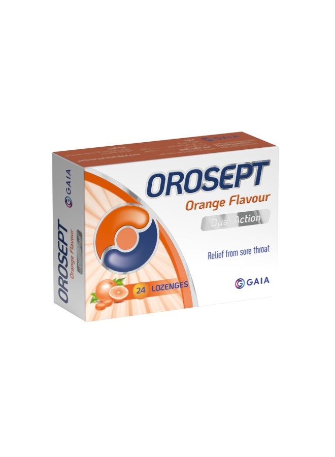 GAIA OROSEPT ORANGE DUAL ACTION 24 LOZENGES