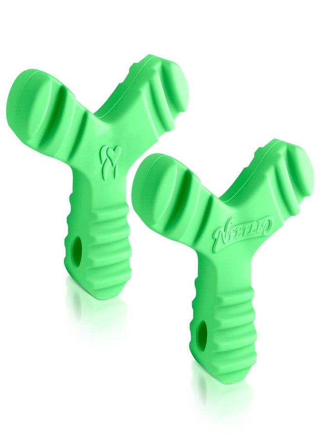 NFETLLD Chewies for Invisalign Aligners, Orthodontic Aligner Chewies Durable Aligner and Retainer Tray Seaters Medical Grade Silicone (Pack of 2 (Green - Image 1