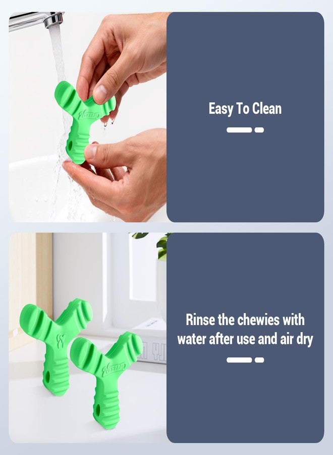 NFETLLD Chewies for Invisalign Aligners, Orthodontic Aligner Chewies Durable Aligner and Retainer Tray Seaters Medical Grade Silicone (Pack of 2 (Green - Image 5