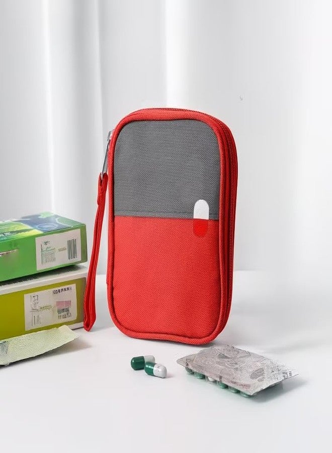 Varahry Medicine Bag, First Aid Kit Box, Emergency Kit, First Aid Pouch, Medicine Pouch, Portable Medicine Storage Bag for Home, Office, Travel (Small) Pack of 1 (Malticolour) - Image 5