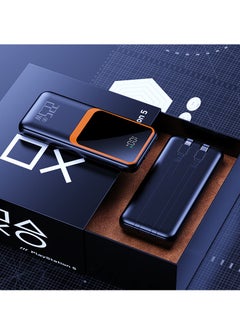 MATRIX M10-10000mAh Power Bank Fast Charging 22.5W- Built-in Cables- Black  - Image 5