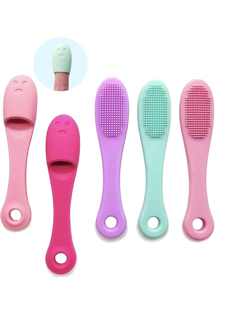 Set Of 3 Silicone Face Scrubber Facial Cleansing Brushes, Finger Face Scrubber Cleanser Brush for Gently and Effectively Cleaning, Removing Blackheads and Massaging - Image 1