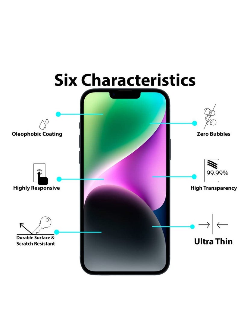 BORTONY Screen Protector Compatible with iPhone 14 Plus/13 Pro Max [9H Hardness] [Anti-scratch] Tempered Glass Film for Apple iPhone 14 Plus/13 Pro Max 6.7 inch - Image 3