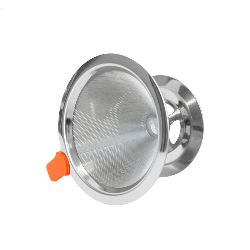 V60 Stainless Steel Coffee Filter With Base Filter Paper-Free Coffee Filter - Image 4