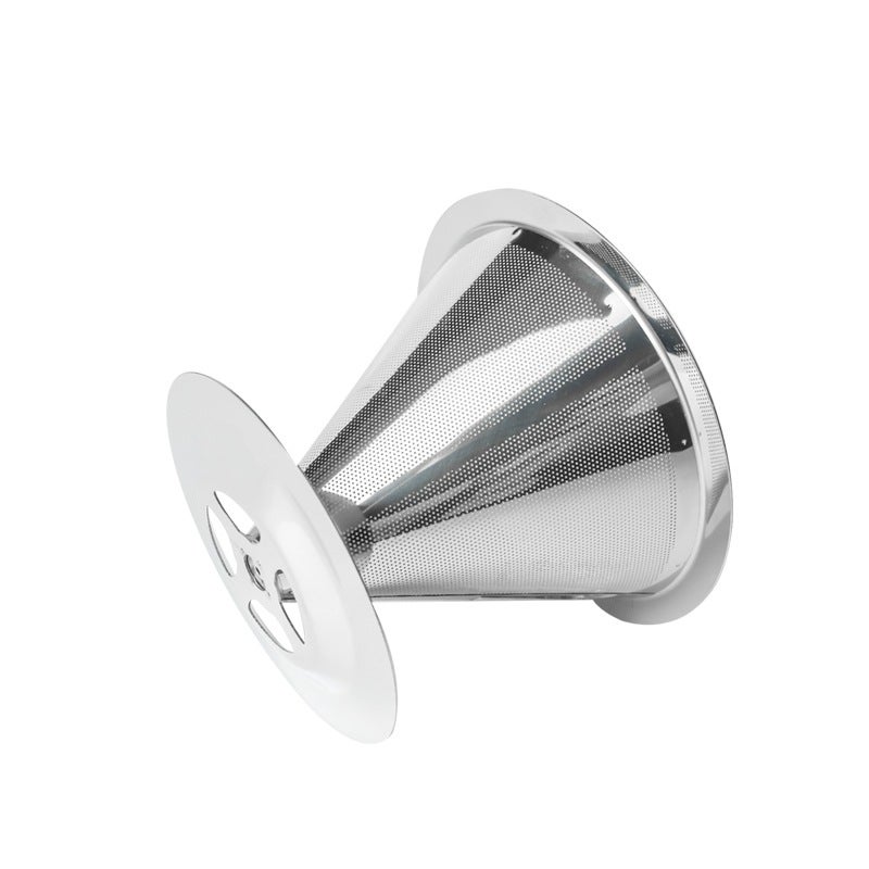 V60 Stainless Steel Coffee Filter With Base Filter Paper-Free Coffee Filter - Image 3