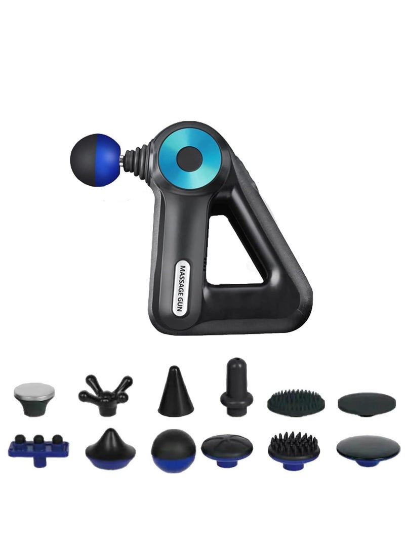 ELTRAZONE ELTERAZONE Massage Gun Deep Tissue Percussion Muscle Massager for Athletes, Handheld 11MM Deep Percussive Massage Gun, 6-Speeds Body Massager with 12 Massage Heads for Back, Full Body Pain Relief - Image 1