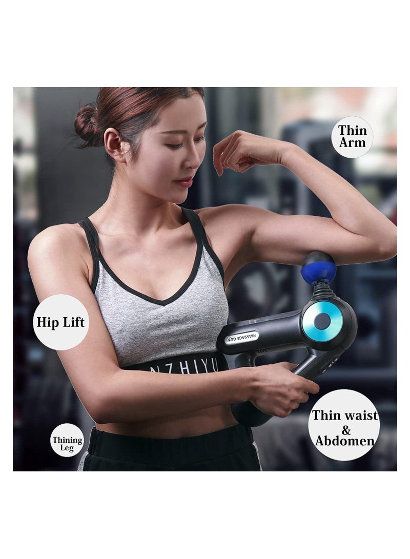 ELTRAZONE ELTERAZONE Massage Gun Deep Tissue Percussion Muscle Massager for Athletes, Handheld 11MM Deep Percussive Massage Gun, 6-Speeds Body Massager with 12 Massage Heads for Back, Full Body Pain Relief - Image 5